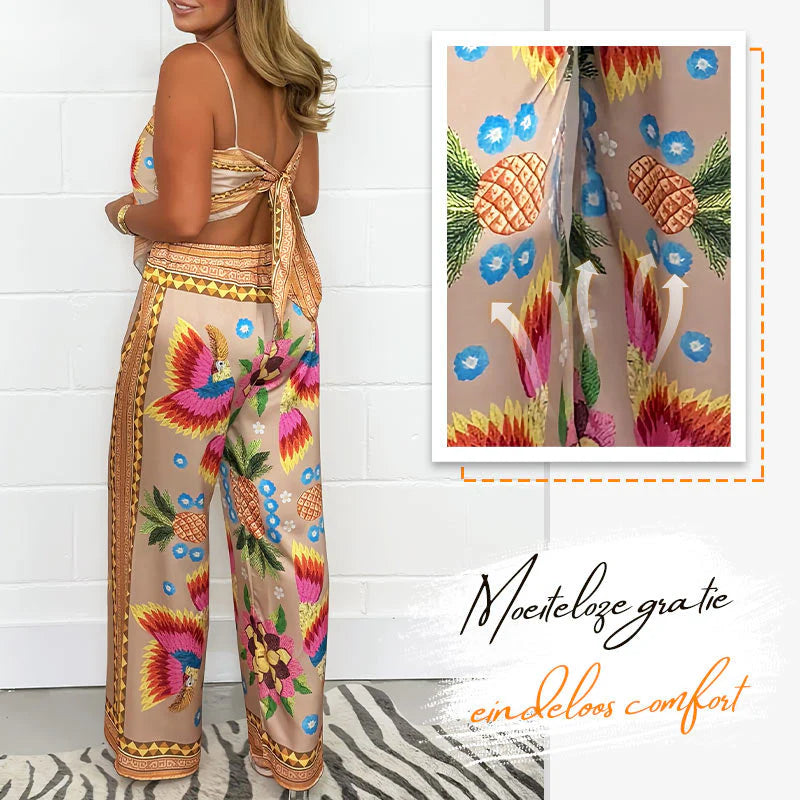 Satijnen Duo - Unieke Print Set Voor Vrouwen