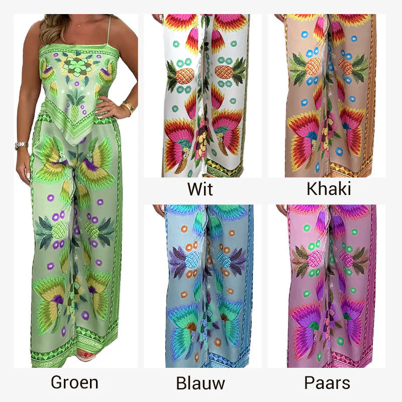 Satijnen Duo - Unieke Print Set Voor Vrouwen